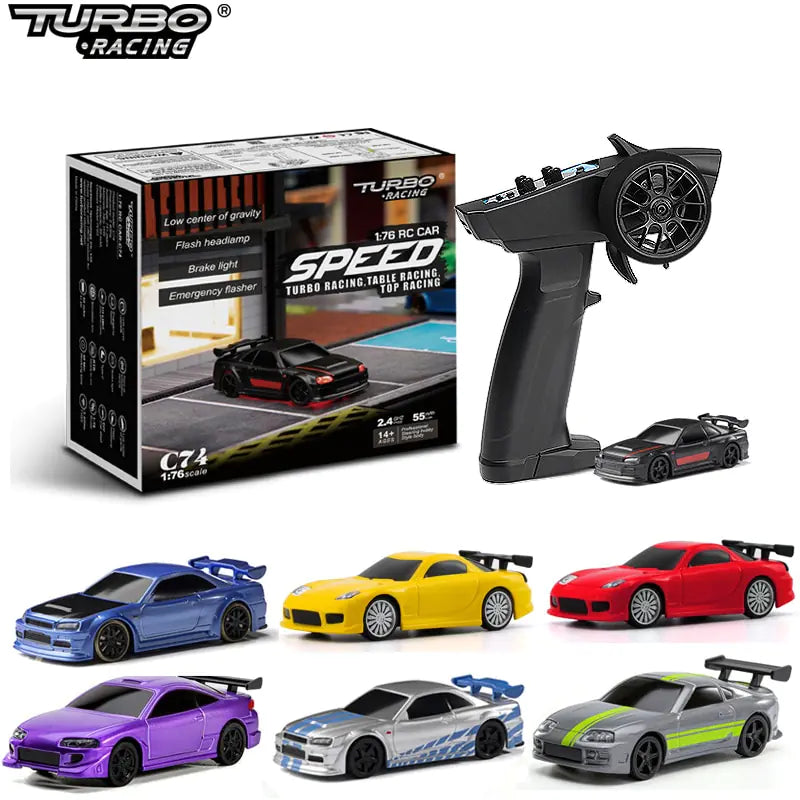 Mini RC Drift Cars - 1/76
